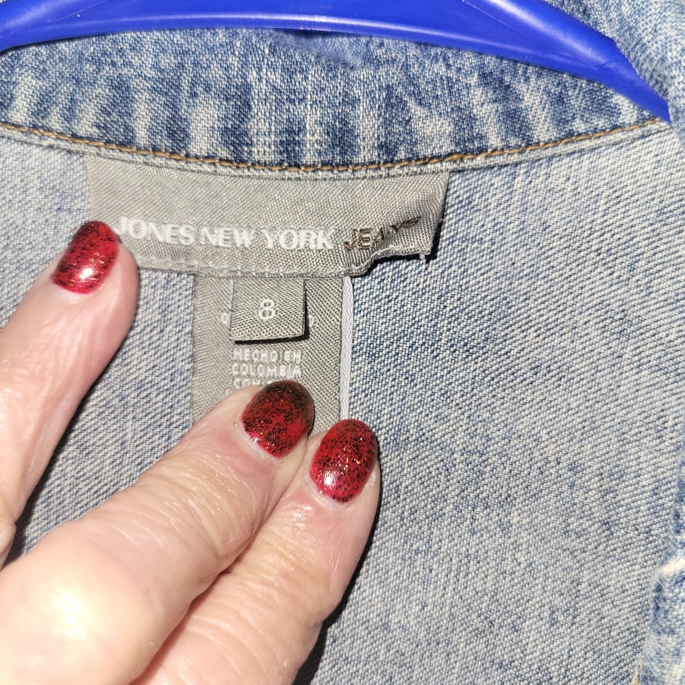 JONES NEW YORK Classic Denim Jacket - Picture 7 of 7